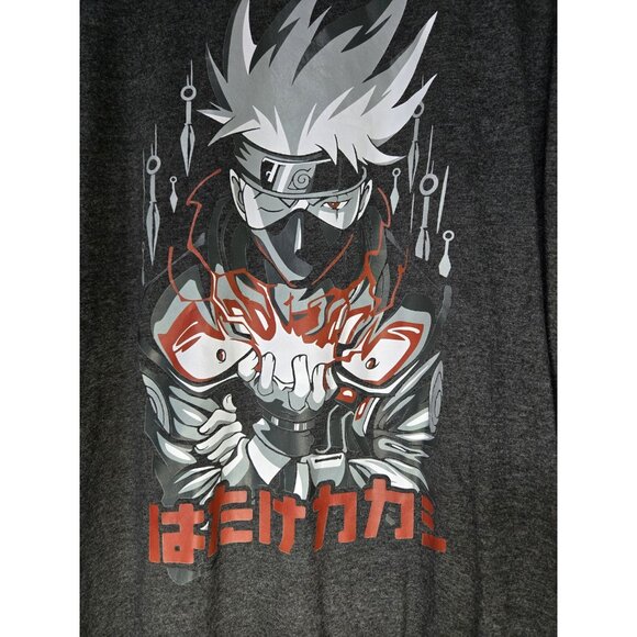 Kakashi Hatake Shirt Mens 2XL Naruto Anime Graphic Tee Port & Company Cosplay - Picture 2 of 8